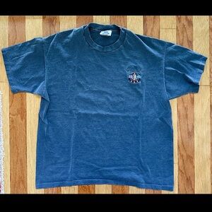 VINTAGE 1990s CAYMAN ISLANDS EMBROIDERED TSHIRT SOMERS DENIM SINGLE STITCH XL EC